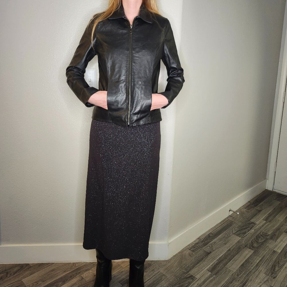 Goya Barcelona Real Leather Black Jacket Sz S